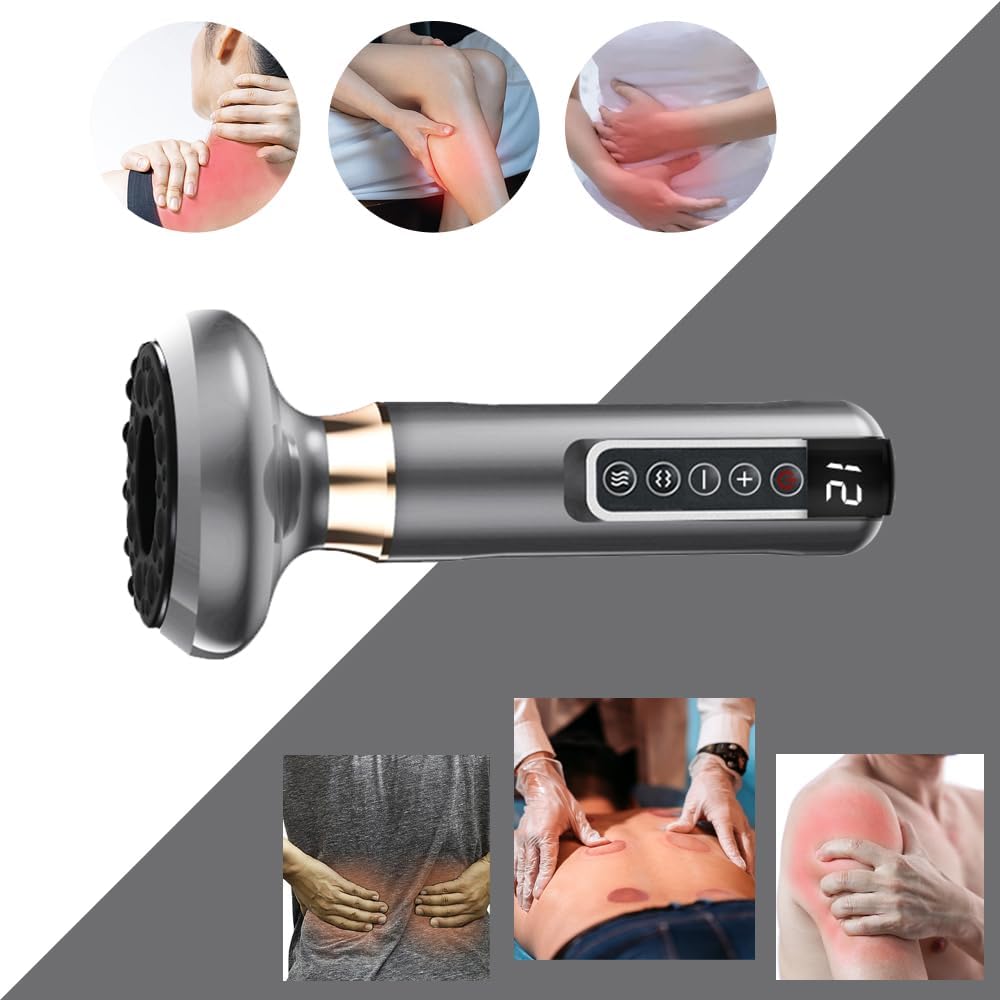 Aparat de Masaj Electric PREMIUM, 12 trepte de intensitate, drenaj limfatic si anticelulita, cupping terapeutic, bile de otel, design portabil, reincarcabil, ideal ingrijire personala si relaxare, Negru