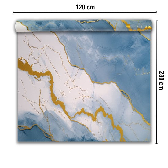 Rola panou autoadeziv, design modern, 2.5mm grosime, 120x280cm, Albastru