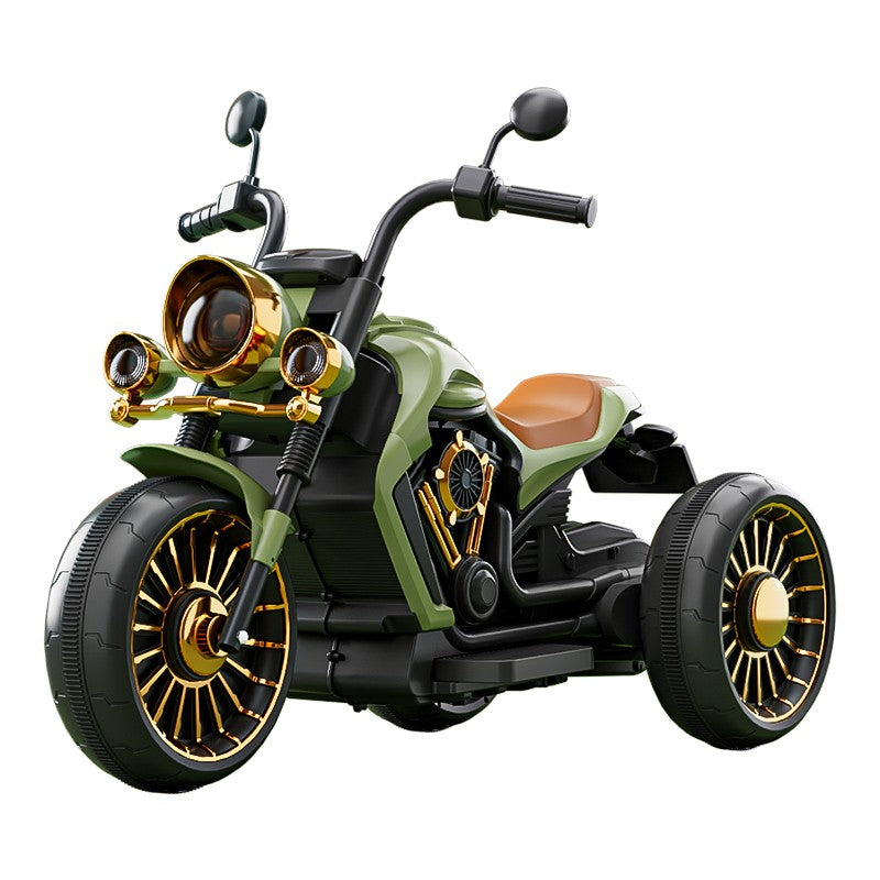 Motocicleta Electrica , cu Acumulator, Bluetooth, Sistem Anti-Rasturnare, Sistem de Lumini si Sunet, 1-8 Ani, 93 x 48 x 63 cm, Verde