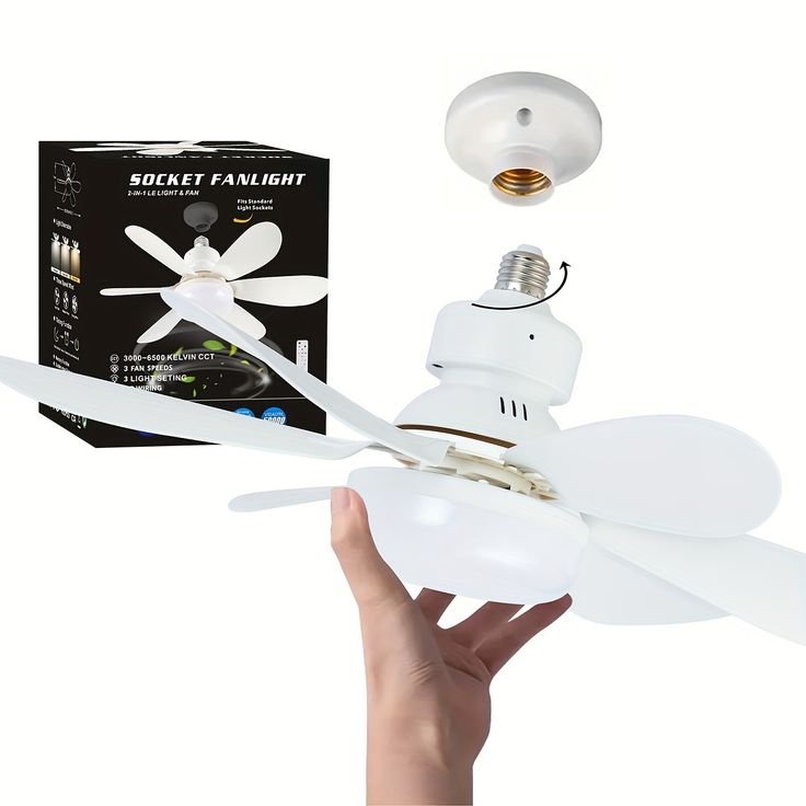 Ventilator de tavan cu iluminare LED, Diametru 52 cm, 3 trepte viteza, Telecomanda, 3 nuante culoare, 15W