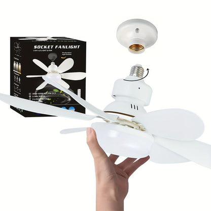 Ventilator de tavan cu iluminare LED, Diametru 52 cm, 3 trepte viteza, Telecomanda, 3 nuante culoare, 15W