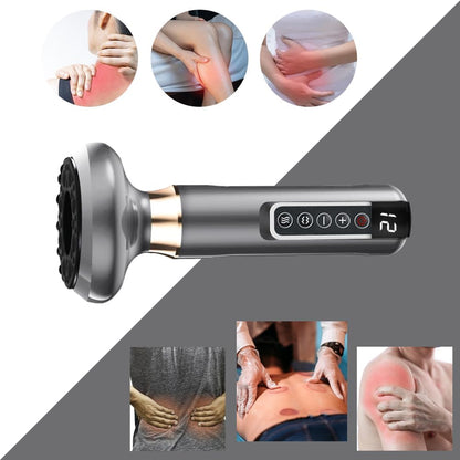 Aparat de Masaj Electric PREMIUM, 12 trepte de intensitate, drenaj limfatic si anticelulita, cupping terapeutic, bile de otel, design portabil, reincarcabil, ideal ingrijire personala si relaxare, Negru