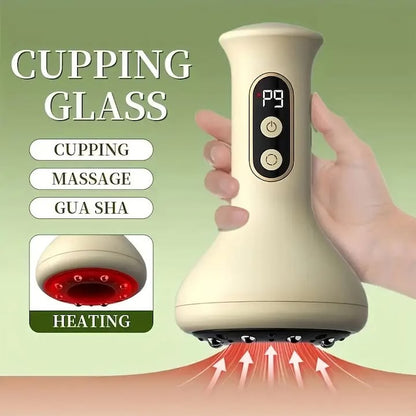 Aparat de Masaj Electric PREMIUM, 9 trepte de intensitate, drenaj limfatic si anticelulita, cupping terapeutic, bile de otel, design portabil, reincarcabil, ideal ingrijire personala si relaxare