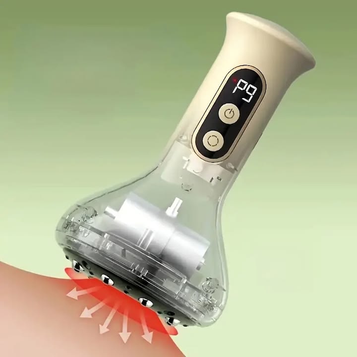 Aparat de Masaj Electric PREMIUM, 9 trepte de intensitate, drenaj limfatic si anticelulita, cupping terapeutic, bile de otel, design portabil, reincarcabil, ideal ingrijire personala si relaxare