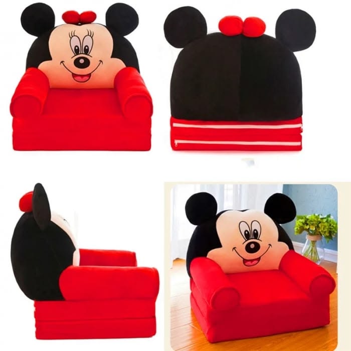 Fotoliu extensibil din plus Minnie Mouse, 80x50 cm