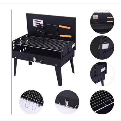 Gratar de gradina pliabil tip servieta cu accesorii gratar incluse ! REDUCERE