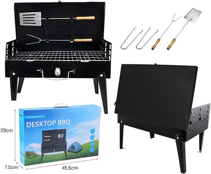 Gratar de gradina pliabil tip servieta cu accesorii gratar incluse ! REDUCERE