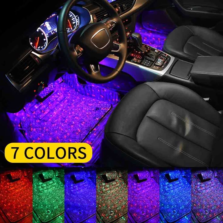 Set lumini ambientale Starlight RGB cu telecomanda 7 lumini A12 ! REDUCERE
