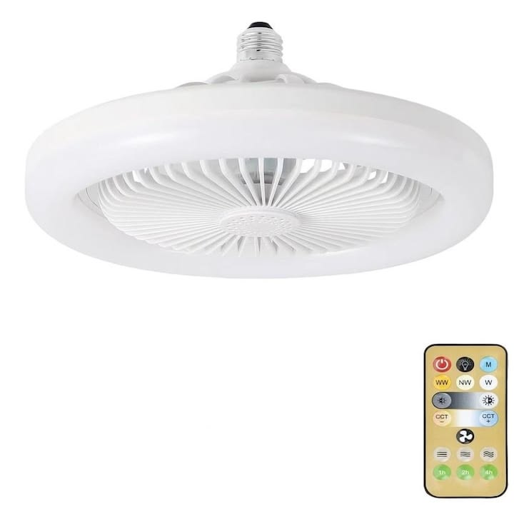 Ventilator cu telecomandă, 3 viteze și lumină reglabilă ! REDUCERE