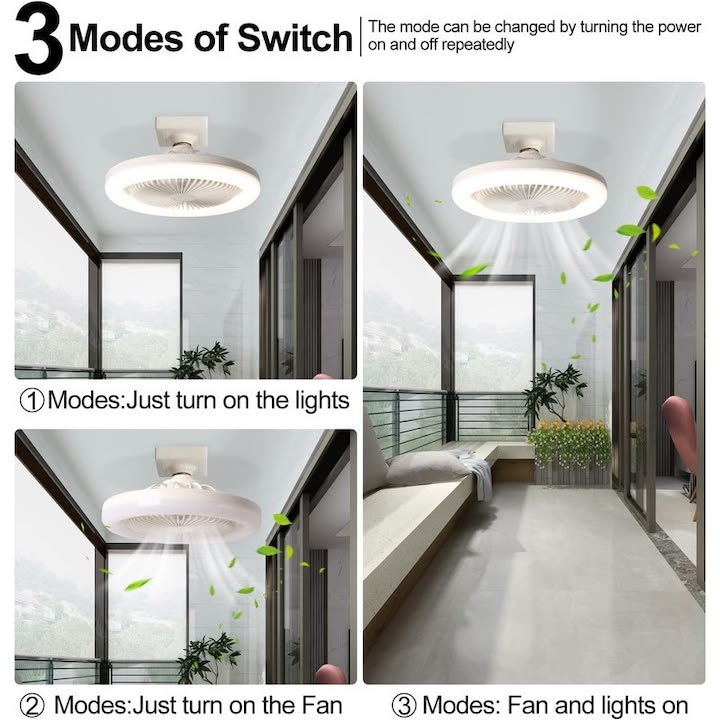 Ventilator cu telecomandă, 3 viteze și lumină reglabilă ! REDUCERE