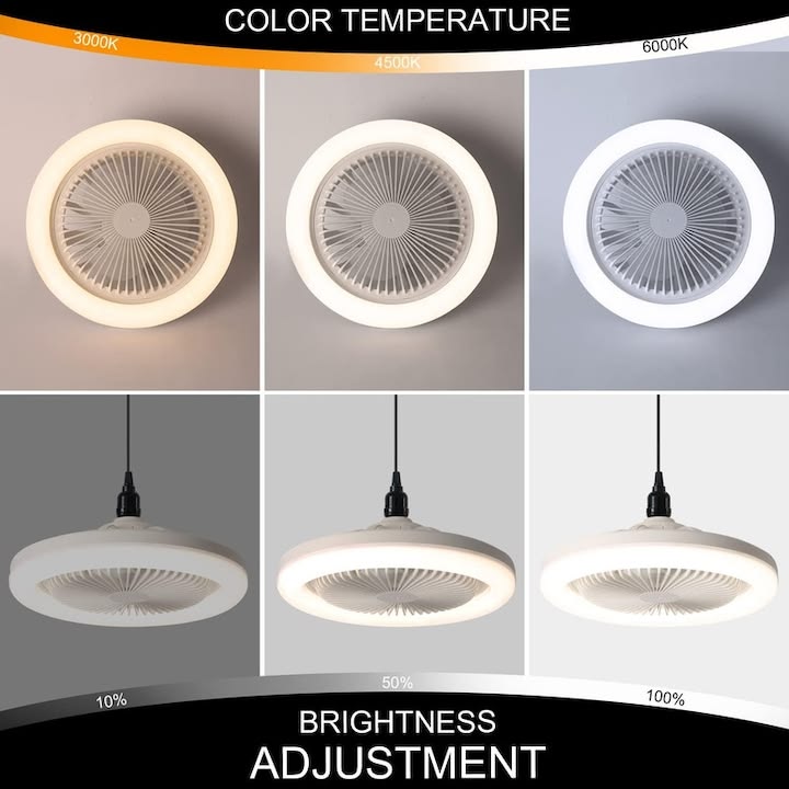 Ventilator cu telecomandă, 3 viteze și lumină reglabilă ! REDUCERE