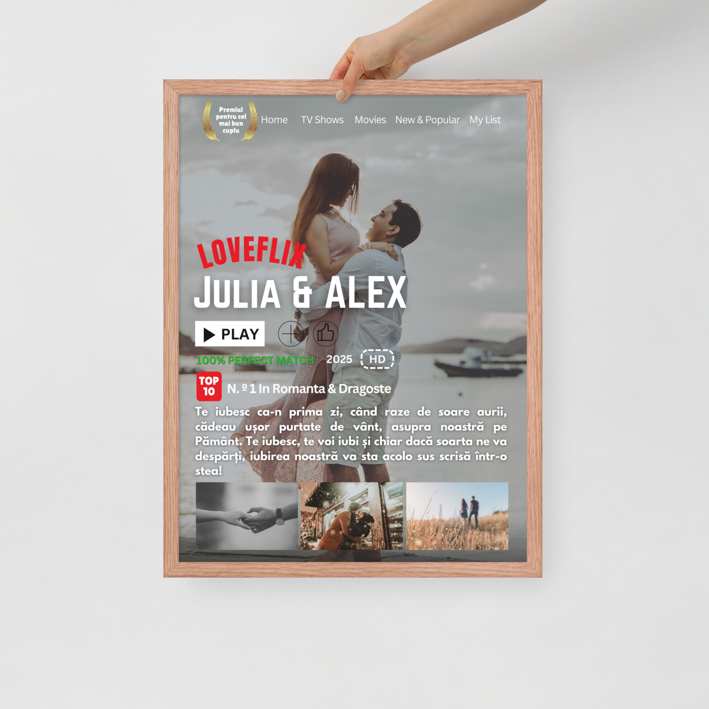 TABLOU NETFLIX PERSONALIZAT CU IMAGINILE SI TEXTUL DORIT ! REDUCERE