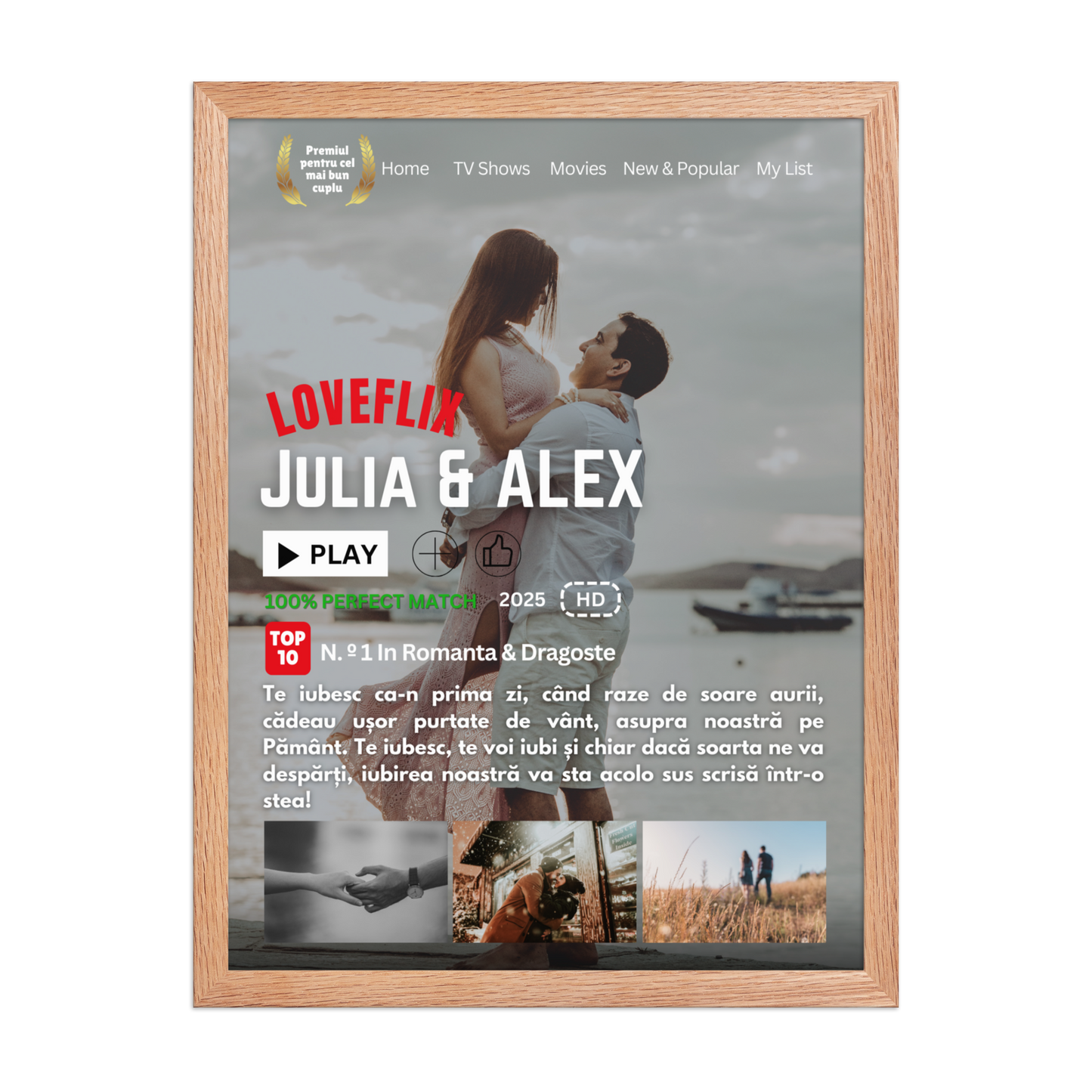 TABLOU NETFLIX PERSONALIZAT CU IMAGINILE SI TEXTUL DORIT ! REDUCERE