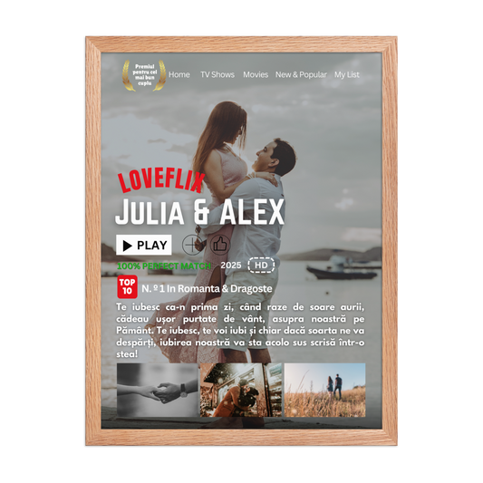 TABLOU NETFLIX PERSONALIZAT CU IMAGINILE SI TEXTUL DORIT ! REDUCERE