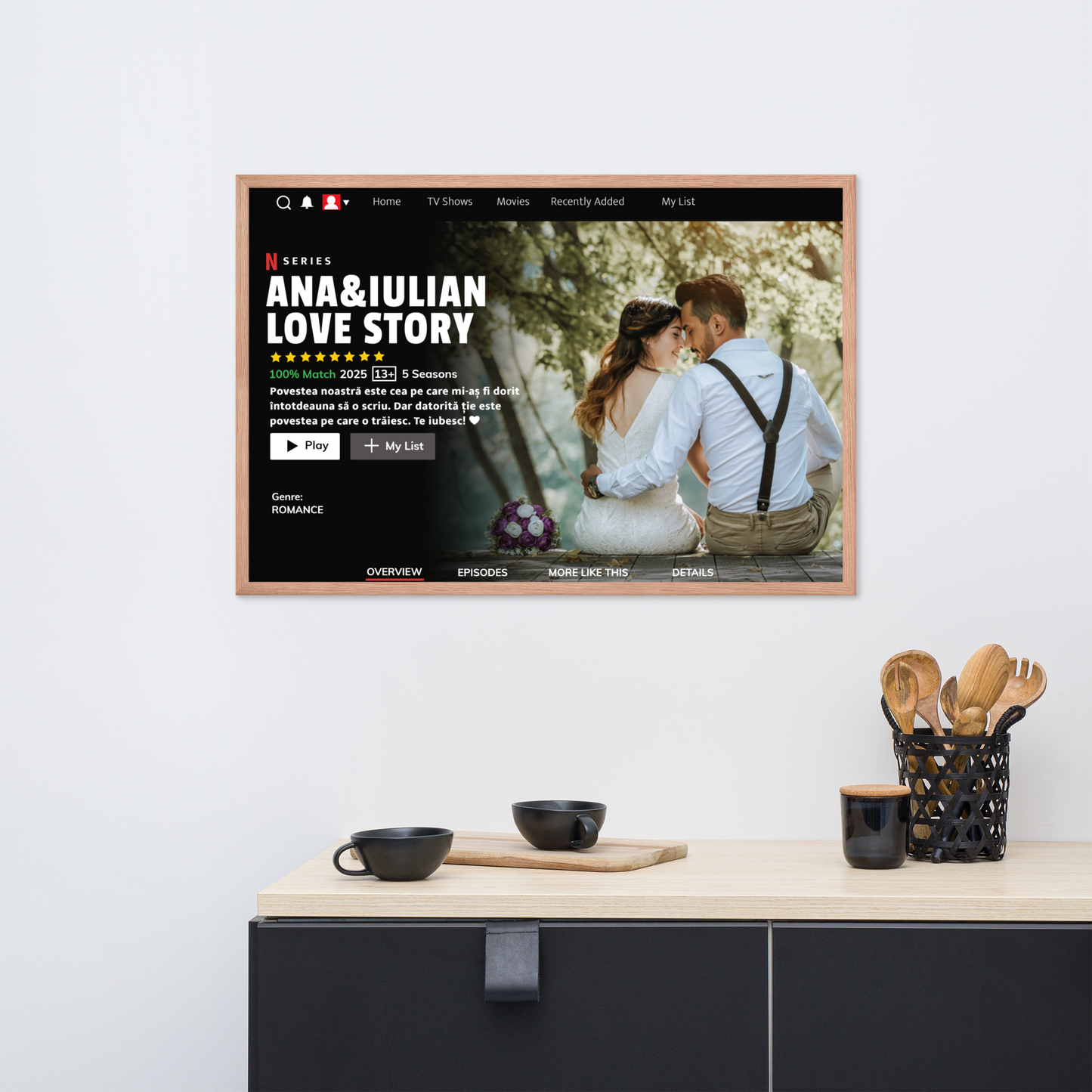 TABLOU NETFLIX PERSONALIZAT CU IMAGINEA SI TEXTUL DORIT ! REDUCERE