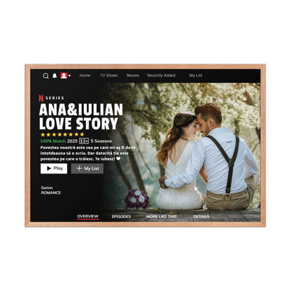 TABLOU NETFLIX PERSONALIZAT CU IMAGINEA SI TEXTUL DORIT ! REDUCERE