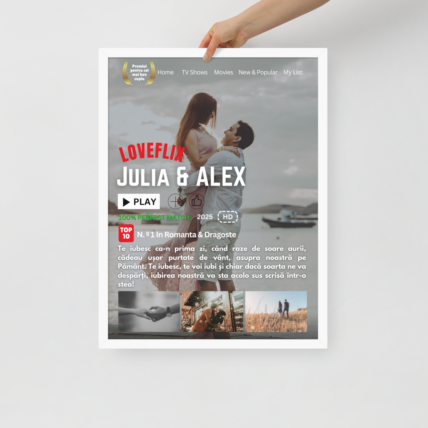 TABLOU NETFLIX PERSONALIZAT CU IMAGINILE SI TEXTUL DORIT ! REDUCERE