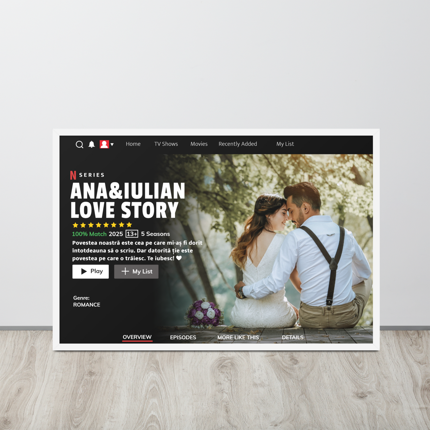 TABLOU NETFLIX PERSONALIZAT CU IMAGINEA SI TEXTUL DORIT ! REDUCERE