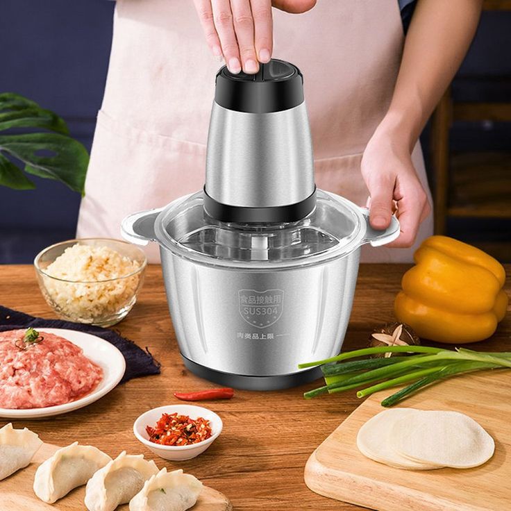 Tocator Electric Multifunctional, Capacitate 5L, Pentru Carne si Legume, 4 Lame Din Otel Inoxidabil, Recipient din Inox, 3 Viteze, Putere 1000W, Argintiu