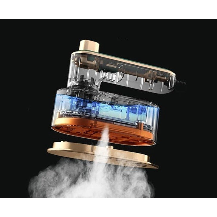 Mini Fier de Calcat, premium, Pliabil si Portabil, Calcare Verticala/Orizonala, cu Abur, 50 ml, 40W, 10.5 x 12 cm, Bej