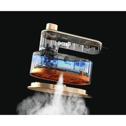 Mini Fier de Calcat, premium, Pliabil si Portabil, Calcare Verticala/Orizonala, cu Abur, 50 ml, 40W, 10.5 x 12 cm, Bej