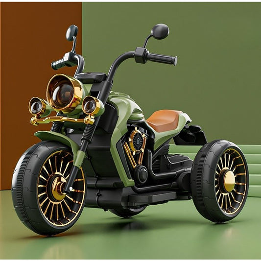 Motocicleta Electrica , cu Acumulator, Bluetooth, Sistem Anti-Rasturnare, Sistem de Lumini si Sunet, 1-8 Ani, 93 x 48 x 63 cm, Verde