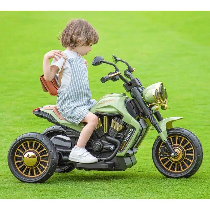 Motocicleta Electrica , cu Acumulator, Bluetooth, Sistem Anti-Rasturnare, Sistem de Lumini si Sunet, 1-8 Ani, 93 x 48 x 63 cm, Verde