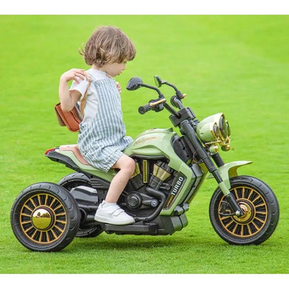 Motocicleta Electrica , cu Acumulator, Bluetooth, Sistem Anti-Rasturnare, Sistem de Lumini si Sunet, 1-8 Ani, 93 x 48 x 63 cm, Verde