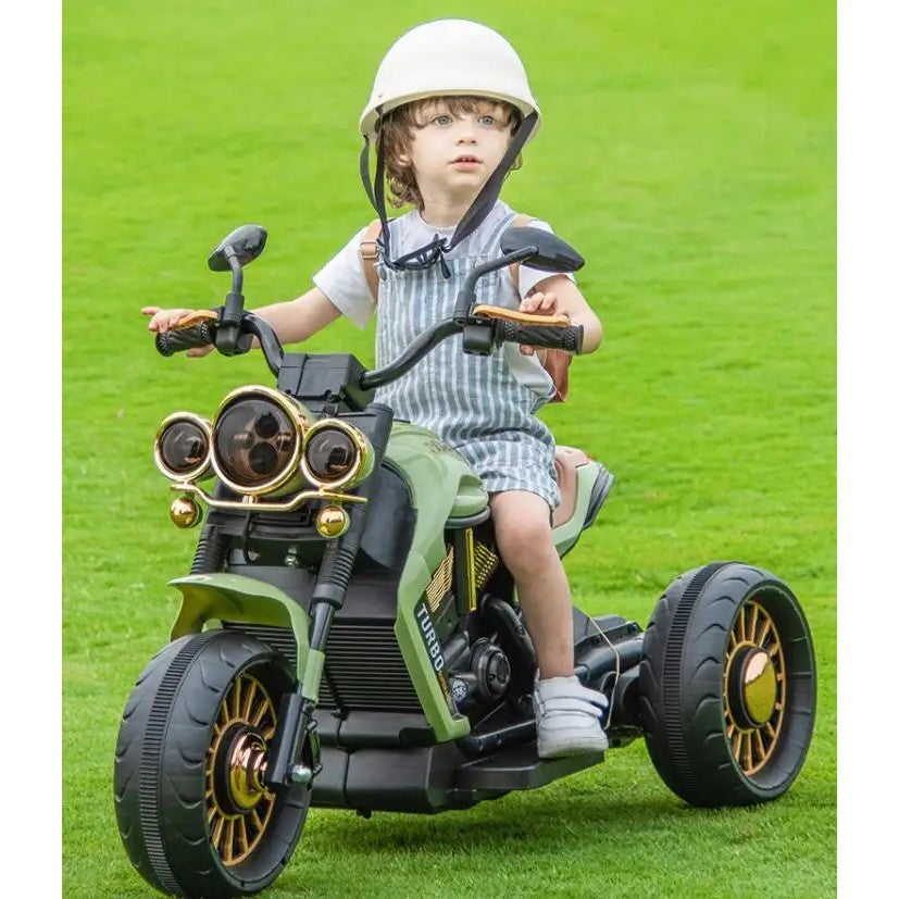 Motocicleta Electrica , cu Acumulator, Bluetooth, Sistem Anti-Rasturnare, Sistem de Lumini si Sunet, 1-8 Ani, 93 x 48 x 63 cm, Verde