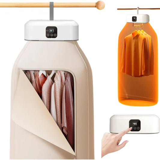 Uscător de Haine Electric Portabil, Mini Dulap Pliabil, 3D Air Drying, 400W, Uscare Rapidă 30 min–6h, Temperatură Constantă, Capacitate 10 kg, Compact și Pliabil, Ideal pentru Apartament și Călătorii